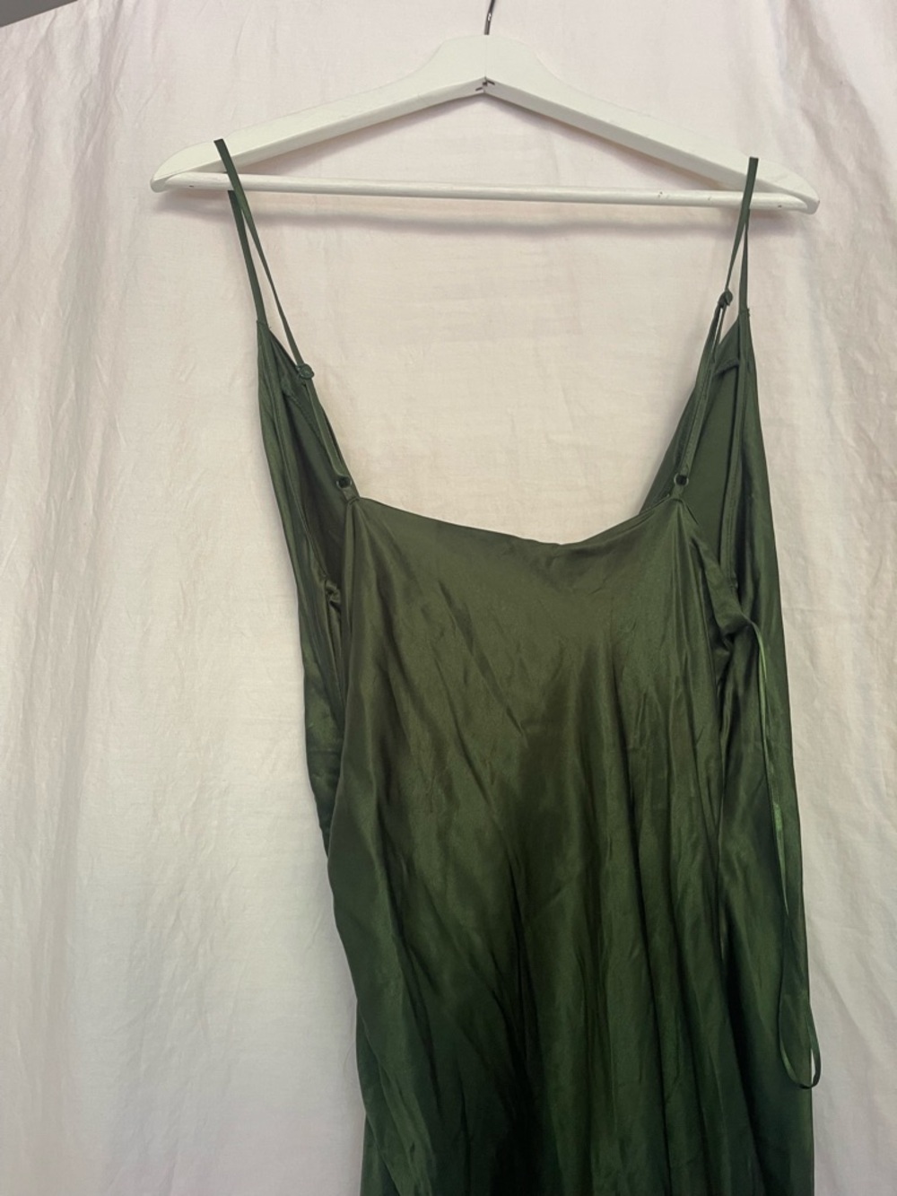 Zara Satin Slip Dress Ruched Side Midi Maxi Cocktail & Evening Wear Size L NEW - Picture 10 of 16